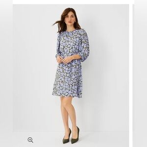 Floral Belted Shift Dress, Color: Cool Lilac